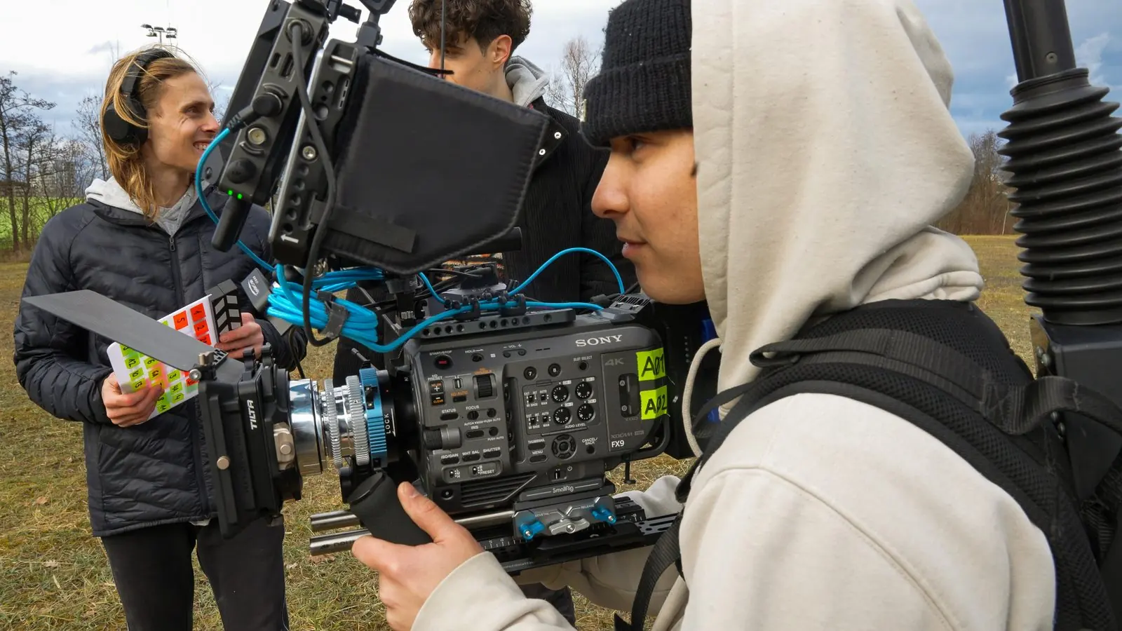 Camera and slate, close up